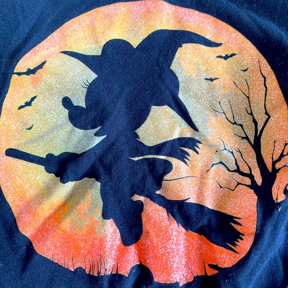 DISNEY HALLOWEEN MICKEY MOUSE Flying Witch Top S - Picture 4 of 11